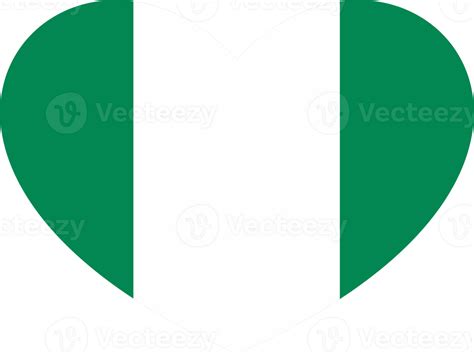 Nigeria flag heart shape PNG 22101763 PNG