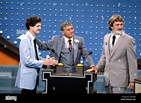 FAMILY FEUD, 1976-85, Richard Dawson with two contestants, 1982 Stock ...