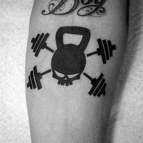 40 Barbell Tattoo Designs For Men - Bodybuilding Ink Ideas