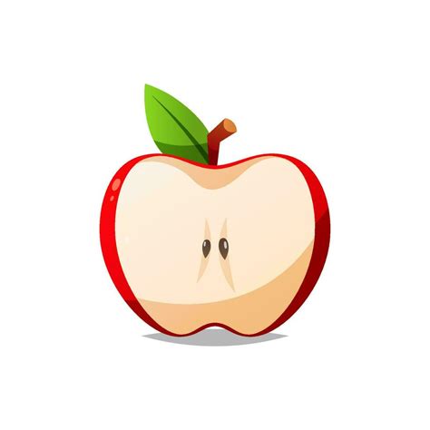 Apple Slice vector, apple flat design art isolated. 24086303 Vector Art at Vecteezy