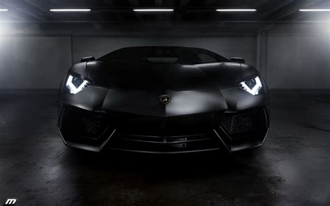 Fonds d'ecran Lamborghini aventador Noir Devant Luxe Voitures ...