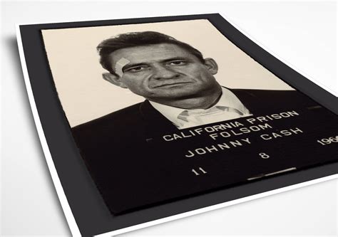 Johnny Cash Poster Johnny Cash Mugshot Celebrity Mugshot | Etsy