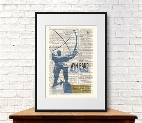 Atlas Shrugged by Ayn Rand. Book Cover Art Print | Etsy