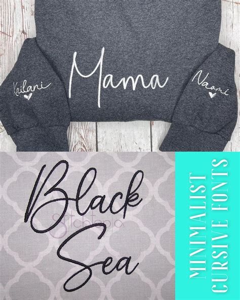 11 Cursive Embroidery Font Ideas To Embellish Anything - meshthread.com