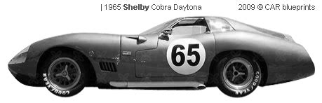 1965 Shelby Cobra Daytona Coupe blueprints free - Outlines