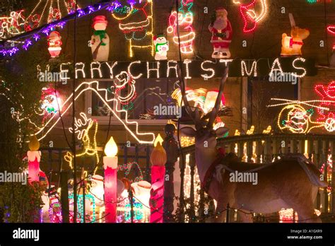 Christmas lights house lancashire hi-res stock photography and images ...