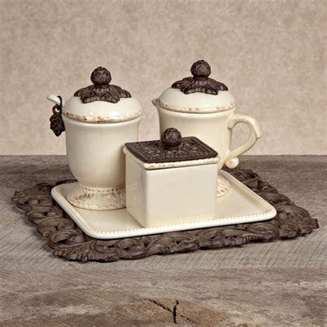 GG Collection - Creamer/Sugar Set (3-piece) | Iron Accents