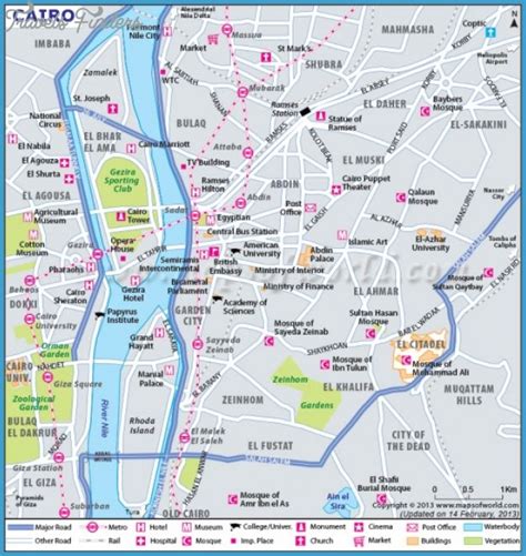 Cairo Map - TravelsFinders.Com