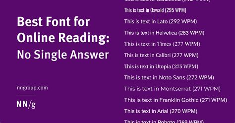 Best Font for Online Reading: No Single Answer