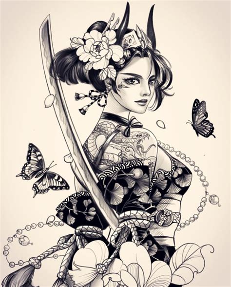 Cindy Liu trên Instagram: “Booked Female samurai with snake tattoo up for grab, please visit ...