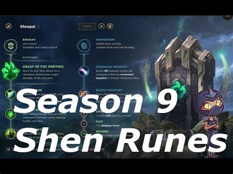 Preseason/Season 9 Shen Runes - (Shield Bash Thoughts) - YouTube