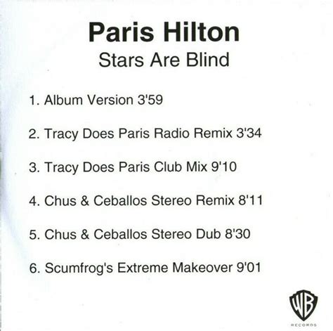 Paris Hilton – Stars Are Blind (2006, CDr) - Discogs