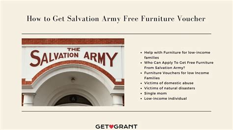 How to Get Salvation Army Free Furniture Voucher 2022