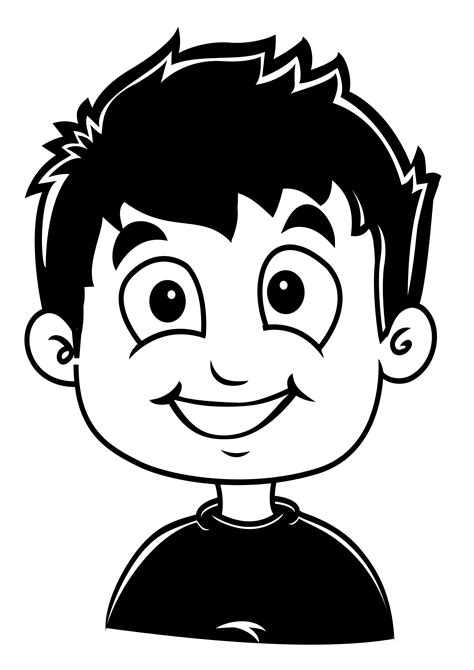 smiling clipart black and white - Clipground