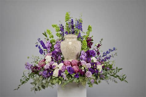 Purple Cremation Arrangement - Ramsgate Floral Designs