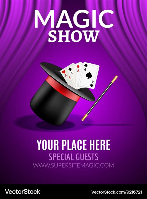 Magic show poster design template show Royalty Free Vector