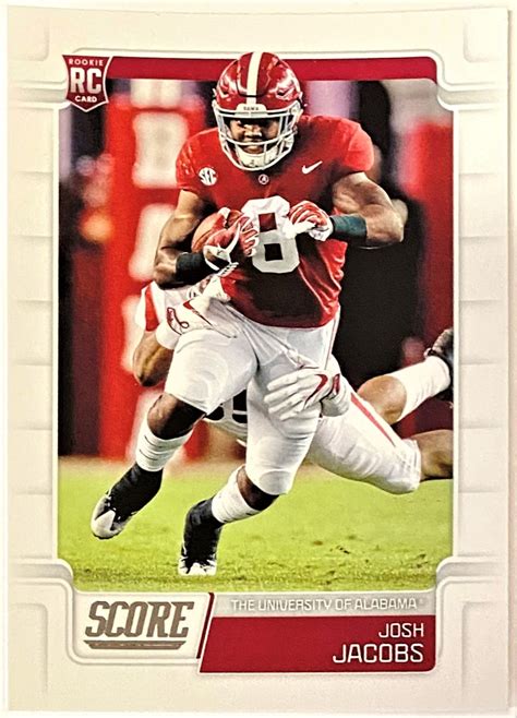 Josh Jacobs 2019 Panini Score Football Alabama Crimson Tide Rookie Card ...