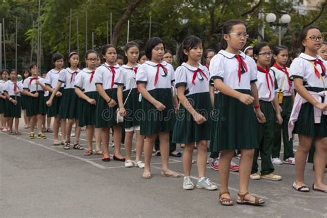 Vietnam students marching editorial stock photo. Image of asia - 59763868