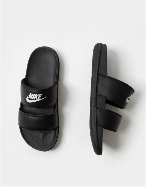 NIKE Benassi Duo Ultra Womens Slide Sandals - BLKWH - DC0496-001