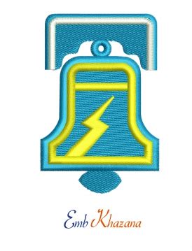 Philadelphia Bell Logo embroidery design | Embroidery logo, Football logo, Bell logo