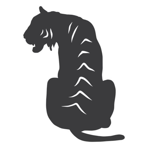 Tiger stripe silhouette - Transparent PNG & SVG vector file