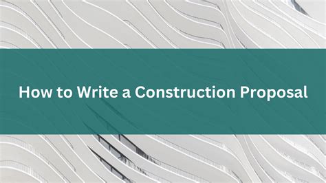 How to Write a Construction Proposal: Free Template & Tips | Construction Proposals: Tips and ...