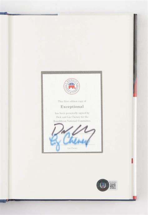 Dick Cheney & Liz Cheney Signed "Exceptional" Hardcover Book (Beckett) | Pristine Auction