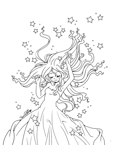 Galaxy Dreams Free Coloring Page • YamPuff's Stuff