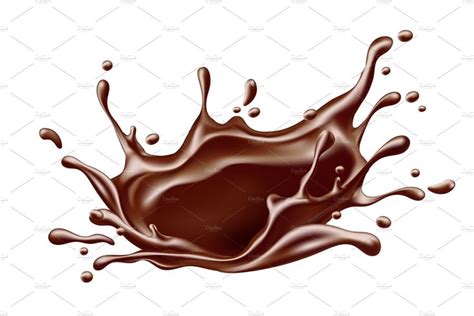 Sweet milk chocolate splash isolated | Splash, Chocolate milk ...