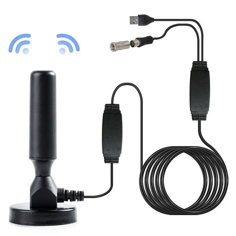 Hdtv DTMB Aerial Black Antenna Indoor Digital Television Ground Wave USB Amplifier Car TV-in TV ...