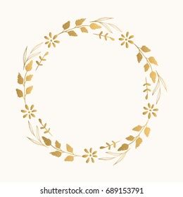 Gold Floral Fancy Frame Vector Isolated Stock Vector (Royalty Free) 689153791