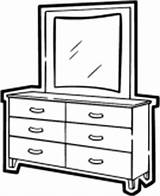 Dresser Coloring Page Pages sketch template