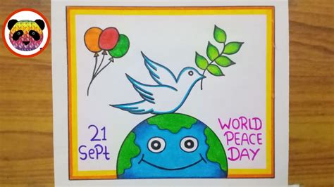 International peace day drawing / International peace day poster / world peace day drawing easy ...