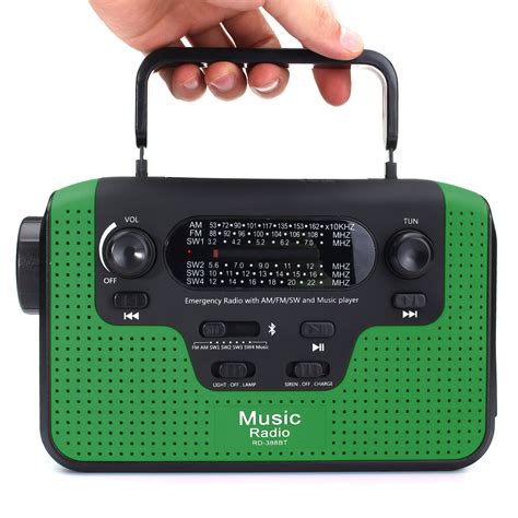 Solar Powered Portable Bluetooth Speaker Audio Radio AM FM SW SD Card Hand Crank – Alexnld.com