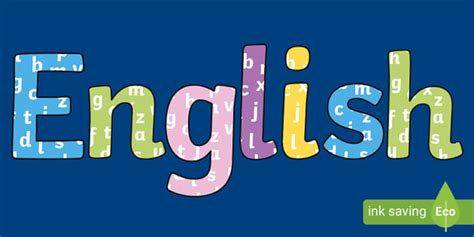 👉 English Display Lettering | English Classroom Display