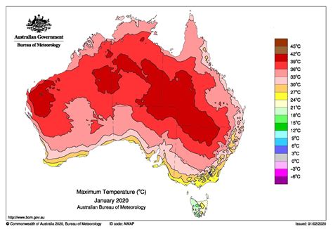 Australia maximum temperature, January 2020 in 2020 | Australia map, Australia, Temperatures