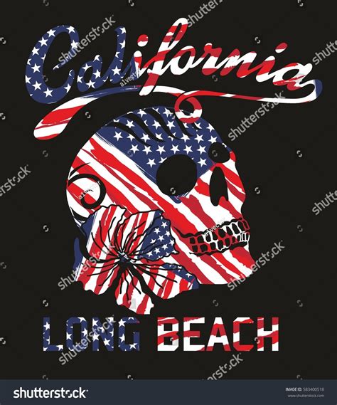 California American Flag Tattoo Skull Graphic Stock Vector (Royalty Free) 583400518 | Shutterstock