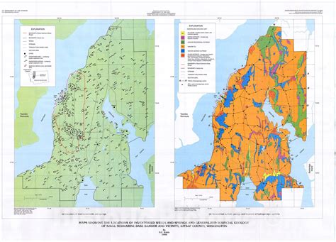 Map : Hydrogeology of Naval Submarine Base Bangor and vicinity, Kitsap ...