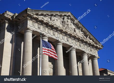 Classically Inspired Architecture In Washington, Dc, Andrew Mellon Auditorium. Stock Photo ...