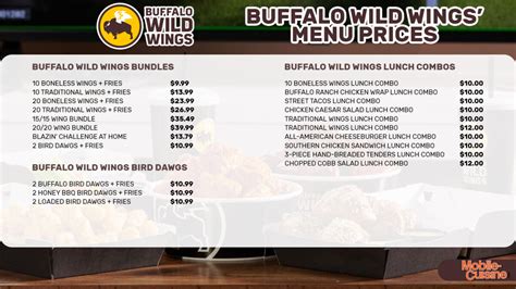 Buffalo Wild Wings Menu Prices + Sauce List (2024)