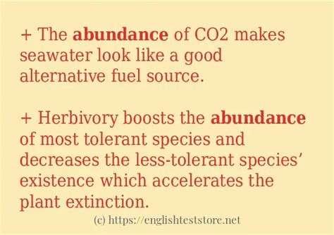 "abundance" example in sentences - EnglishTestStore Blog