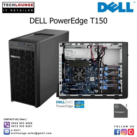 DELL POWEREDGE T150 Tower Server - Intel Xeon E-2324 3.1GHz, 8GB-3200MT/s, PERC H355 Adapter ...