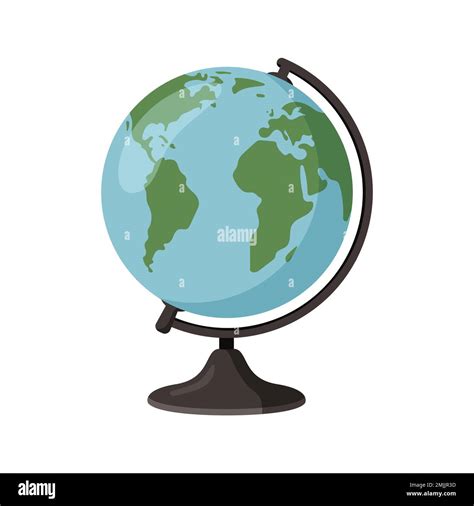 Globo terráqueo, planeta, mapa de continentes del mundo. Ilustración vectorial en estilo de ...