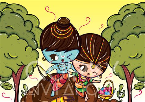 Quirky Indian Wedding Invitations - Ram & Sita Wedding