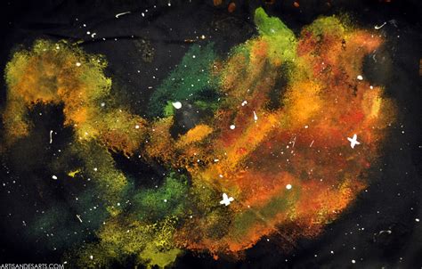 artisan des arts: Outer space nebula/galaxy paintings - grade 6 (science link)