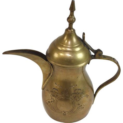 Old Islamic coffee pot Arab Arabic Eastern Arabian Bedouin dallah ...