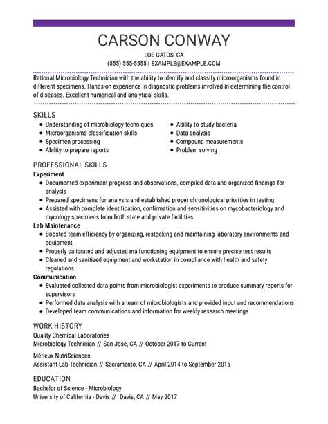 Professional Biology Resume Examples for 2022 | LiveCareer