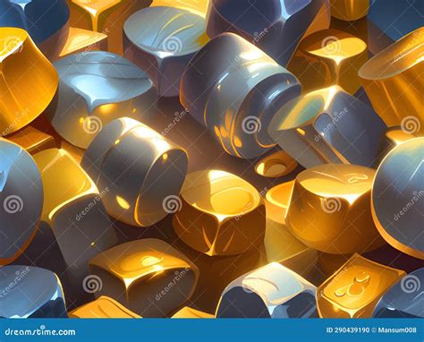 Gold Bars in the Shape of a Gold Stock Illustration - Illustration of rich, shape: 290439190