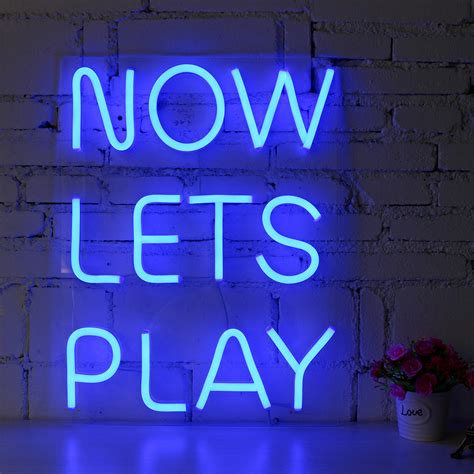 now lets play neon sign led tube visual artwork bar pub club wall decor string light at Banggood