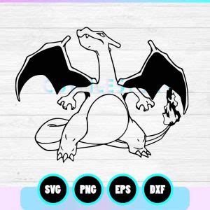 Charizard SVG File, Charizard Pokemon SVG, Charizard Silhouette, Cricut